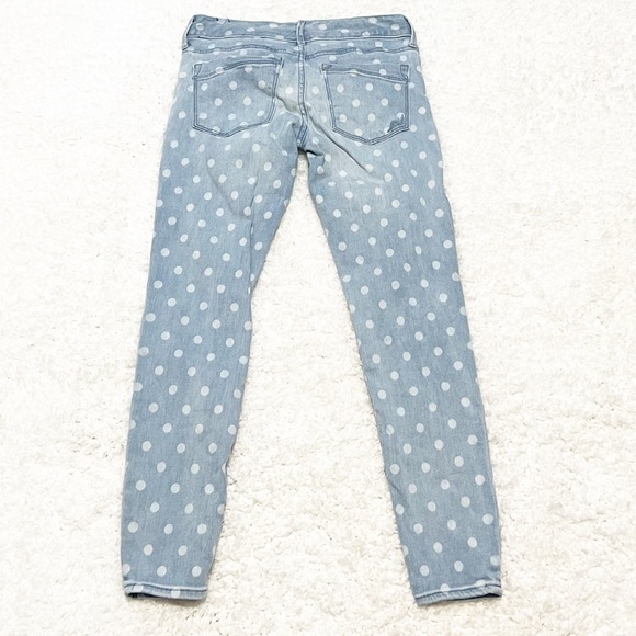 Express Stella Low Rise Skinny Ankle Legging Jean polka dot distressed s… - Picture 2 of 7